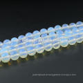 Top Grade Atacado 8mm Rodada Solta Branco Natural Opala Gemstone Beads Semi Precious Stone Para Fazer Jóias DIY